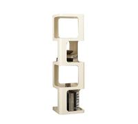 Estantería de Esquina, estantería Cuadrada Creativa, Estante de Almacenamiento de Libros de Hierro, Adecuado for Entrada, Sala de Estar y Dormitorio(White,4-Tier 30x30x115cm)