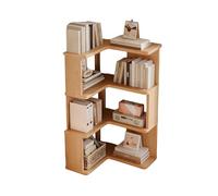Estantería De Esquina, Librería Madera, Estantería De Pie Independiente, Estante De Esquina Para Almacenamiento De Libros, Estante De Exhibición Para Sala De Estar, Dormitorio(60 * 60 * 98cm)
