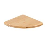 Estantería de Esquina Triangular de Bambú para Baño y Pared | Diseño Mural de Media Luna, Acabado Liso Natural, Ahorro de Espacio para Cocina y Ducha, Estilo Moderno