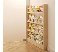 Estantería de exhibición alta y estrecha - Estantería de madera de 8 niveles para dormitorio, sala de estar y oficina en casa - Estante de almacenamiento abierto detrás de la puerta que ahorra espacio