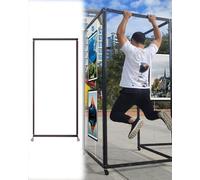 Estantería de exhibición de Cuadros con riel móvil Ajustable para exposiciones de Arte, Soporte Plegable con Ruedas para Colgar en galerías, Sistema de 8 estantes publicitarios (100 x 250 cm