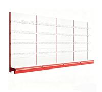 Estantería de góndola ajustable de 5 niveles, estante de exhibición de acero para tienda de comestibles, supermercado, almacén