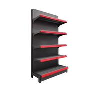 Estantería de góndola ajustable para tiendas de conveniencia, licor y suministros de oficina (negro, 90 x 43 x 135 cm)