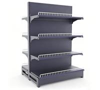 Estantería de góndola, estantes ajustables para minoristas, estantería comercial de metal para supermercados, 123 x 45 x 165 cm, perfecta para organización de tiendas