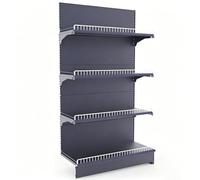 Estantería de góndola, estantes ajustables para minoristas, estantería comercial de metal para supermercados, 123 x 45 x 165 cm, perfecta para organización de tiendas