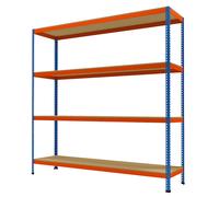 Estantería de grandes compartimentos para cargas pesadas altura 2438 mm, profundidad total 621 mm