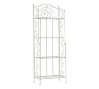 Estantería de hierro plegable arona metal blanco antiguo 33x60x158 cm
