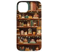 Estantería de Invierno acogedora Navidad Vintage Biblioteca Bookish Carcasa para iPhone 14 Plus