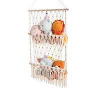 Estantería de macrame boho, estantes de pared de macrame, decoración de pared Boho Tapestry Almacenamiento Rack - Estante de juguetes de bohemia multifuncional para balcones, salones