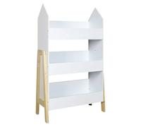 Estantería de madera Casita (MDF, Blanco/Natural, Específico para: Niños de 3 a 5 años)