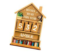 Estantería de madera con textura natural para registros de lectura anual, diseño colorido, mejora las áreas de estudio en el hogar, accesorio modular