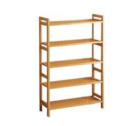 Estantería de Madera de 5 Niveles, estantería de 128,4 cm de Altura, estantería de Madera con estantes Abiertos, for Sala de Estar, Vitrina for Exteriores(70x23.4x128.4cm)