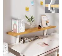 Estantería de Madera for Escritorio, versátil, con Abrazadera, Altura Ajustable, Organizador de Escritorio, Estante de Almacenamiento de Esquina, estantería de encimera for Oficina.(Natural,L-80cm)