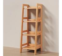 Estantería De Madera Maciza Pura Haya, Estanterias Almacenaje Sencilla, para Clasificar Artículos Diversos, Armario Resistente Multifuncional(Beige,70 * 36 * 126cm)
