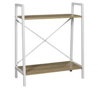 Estantería de madera Natural Crush (L x An x Al: 27 x 60 x 70 cm, Blanco)