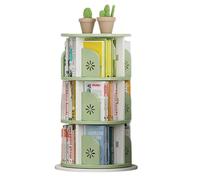 Estantería de madera para libros, estantería de exhibición de 3 niveles, estantería giratoria de 360° para el hogar y la oficina, estantería de pie para libros de 19 x 19 x 38 pulgadas, ahorra espaci