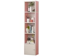 Estantería de madera para niños con puertas, estantería de 6 capas para decoración de habitación blanca/rosa/haya/verde, solución de ahorro de espacio
