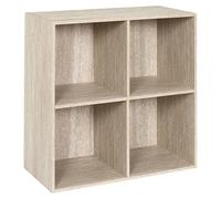 Estantería de madera Pietra (Al x An x Pr: 65,6 x 66,6 x 31,8 cm, Capacidad de carga por balda: 5 kg, Número de baldas: 4 ud., Atornillado, Natural)