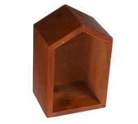 Estantería de Madera Retro de Escritorio Pequeña para Libros y Objetos | Marrón, Forma de Casa, Organización del Escritorio en Casa, para Oficina, Estudiantes y Pequeños Adornos
