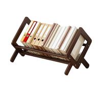Estantería de mesa - Almacenamiento de escritorio de madera | Estantería de escritorio pequeña | Para oficina, dormitorio, sala de estar, biblioteca escolar | Base antideslizante CDs revistas document