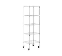 Royal Catering RCMR-1800P50 - Estantería metálica (60 x 45 x 186 cm, 50 kg, 4 ruedas)