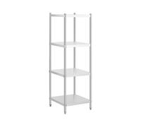 Royal Catering Estantería De Metal Estante Metálico RCER-6060 (Dimensiones: 60 x 60 x 180 cm, hasta 200 kg, 4 estantes, Acero Inoxidable)