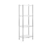 Royal Catering Estantería De Metal Estante Metálico RCER-6040 (Dimensiones: 60 x 40 x 180 cm, Hasta 200 kg, 4 estantes, Acero inoxidable)