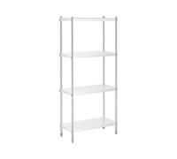 Royal Catering Estantería De Metal Estante Metálico RCER-8040 (Dimensiones: 80 x 40 x 180 cm, hasta 200 kg, 4 estantes, Acero Inoxidable)