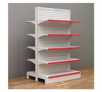 Estantería de metal de 5 niveles para supermercados, estante de exhibición resistente que ahorra espacio para tiendas de conveniencia y aperitivos de cocina, ideal para una nización eficiente de