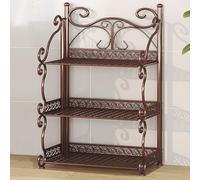 Estantería de metal estrecha de 3, 4, 5 niveles, no requiere montaje, estante de almacenamiento portátil para el hogar, oficina, dormitorio, sala de estar, marrón, 65 cm, diseño elegante y ahorra