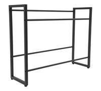 Estantería de metal para 4 cajas de bebidas - Estantería independiente para bebidas con 4 patas ajustables - estable soporte para cajas de bebidas negro para salón, dormitorio, cocina, bodega de vino