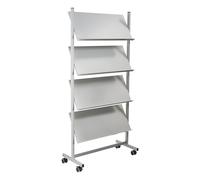 Estantería de metal para folletos helit, para 12 x DIN A4