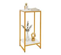 Estantería de metal para plantas de 2 niveles, 30,2 x 30,2 x 75 cm, moderna mesa para plantas, para salón, balcón, cocina, columna de flores, taburete de metal para bodas, celebraciones, eventos y