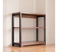 Estantería de múltiples Capas de pie para Oficina pequeña, estanterias almacenaje exprés para balcón, Cocina, artículos Diversos contra la Pared(Brown,59 * 30 * 66cm)