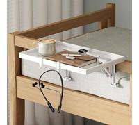 Estantería de noche, litera y litera , dormitorio universitario, mesita de noche con clip, organizador de bandeja de mesa auxiliar de cama, decoración de habitación, dormitorio universitario