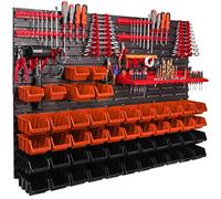 Estantería de pared (1152 x 780 mm, 50 unidades) Cajas apilables, estanterías de almacenaje, placas de pared extrafuertes, estantería extensible