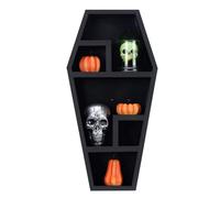 Estantería de Pared con Forma de ataúd - 38 x 18 x 3,2 cm, diseño gótico Vintage, Muebles estéticos Oscuros, Biblioteca Flotante, decoración de Acento místico, Estructura de Soporte de |