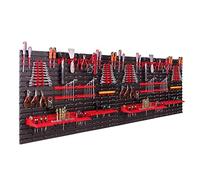 Estantería de pared con sistema de almacenamiento, 230 x 78 cm, soportes para herramientas, estantería de almacenaje, cajas de almacenamiento