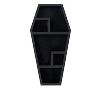 Estantería de pared de ataúd, estante grande para ataúd, expositor creativo de ataúd - Biblioteca de ataúd único, estantes flotantes decorativos para sala gótica de halloween