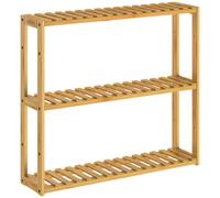 Estanteria de pared de madera de bambú 54x60x15cm 3 estantes
