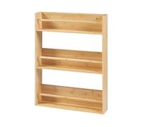Estantería de pared hareid 3 niveles bambú 80x60x12cm - natural [en.casa]