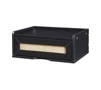 Estantería de pared ljuredsø con cajón 40x30x16,5 cm - negro [en.casa]