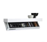 Estantería de pared oculta con un diseño funcional que ofrece soluciones de almacenamiento discretas en cualquier lugar que lo necesite (blanco)