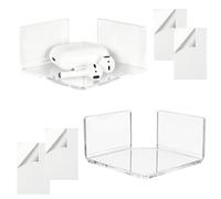 Estantería de pared para cámara, 2 soportes de pared de acrílico, soporte para cámara de seguridad, para monitor, embarazo, cuarto de baño, dormitorio, sala de estar, dormitorio, cocina,