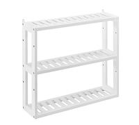 Estantería de pared para el baño - 54x15x60cm - blanco - 2 compartimientos