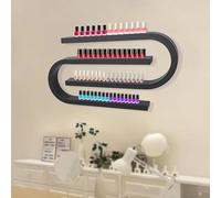 Estantería de Pared para Esmalte de Uñas, Estante de exhibición de suministros for uñas, estante de almacenamiento de perfumes en forma de U, soporte organizador for tienda de uñas colgante(Black)