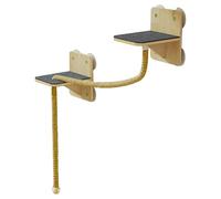 Estantería de pared para gatos, escalones montañosos, ahorro de espacio, muebles para gatos de pared interior y exterior, árbol rascador con escaleras y plataforma de visualización de ventana para