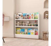 Estantería de pared para niños, estantería de pared para niños, estantería para guardería, estantería estrecha para niños, estantería independiente de 3 niveles para libros, revistas y periódicos