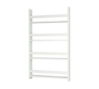 [en.casa] Estantería de Pared para Niños Organizador de Libros de 4 Niveles Estante Mural Infantil con Barra Aglomerado 120 x 74 x 10 cm Blanco