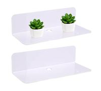 Estantería de pared pequeña | 2 piezas organizador de almacenamiento de metal | 23 cm estante de exhibición | Para el baño, la sala de estar, el dormitorio, la cocina, la casa, los marcos de fotos